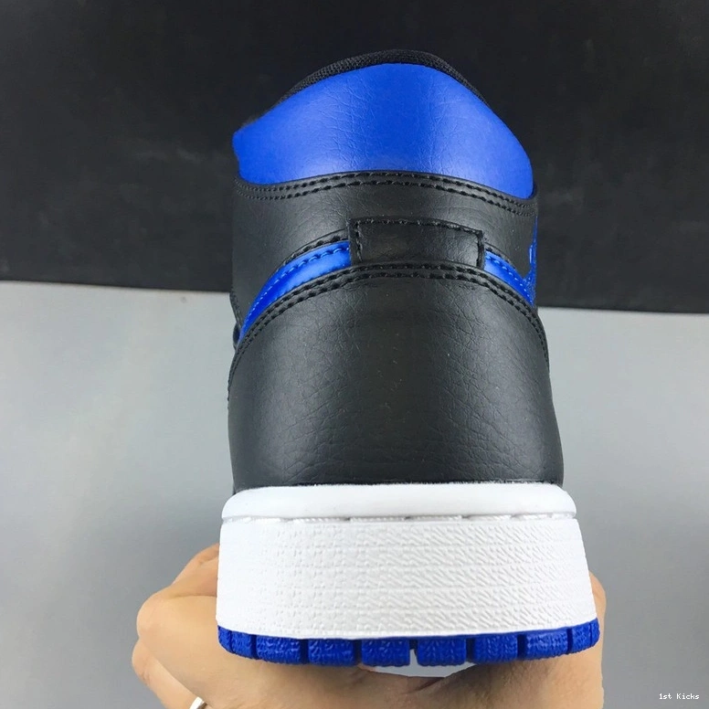 Jordan Royal Black Mid 1 Air Blue 554724-068 0406